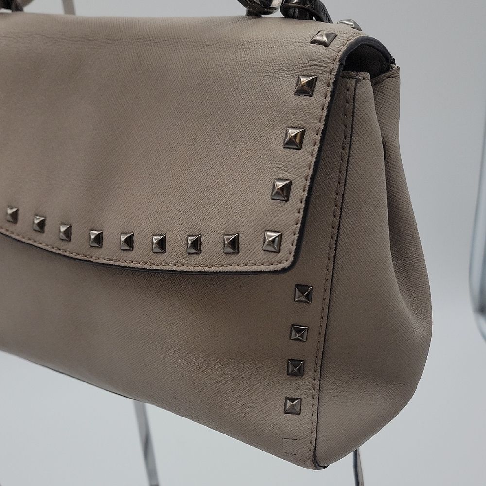 Michael Kors Taupe Studded Satchel - Picture 5 of 13